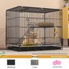 JINGRUIXIANG Large Black Double-Layer Rabbit Cage