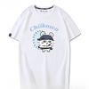 Unisex Loose-Fit Short-Sleeve T-Shirt with Cute Anime Cartoon Print – Summer Couple's Tee