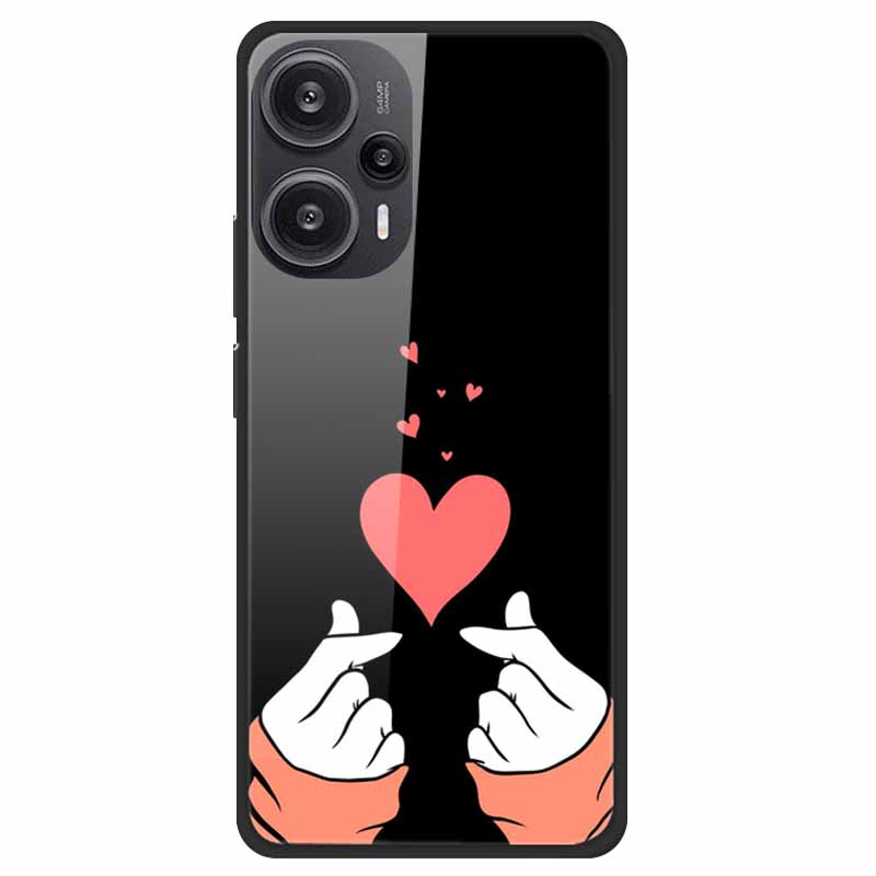 For Xiaomi Poco F5 5G F5Pro Case Luxury Tempered Glass Soft Bumper Phone Cover for POCO F5 Pro 2023 Fundas on PocoF5 Painted