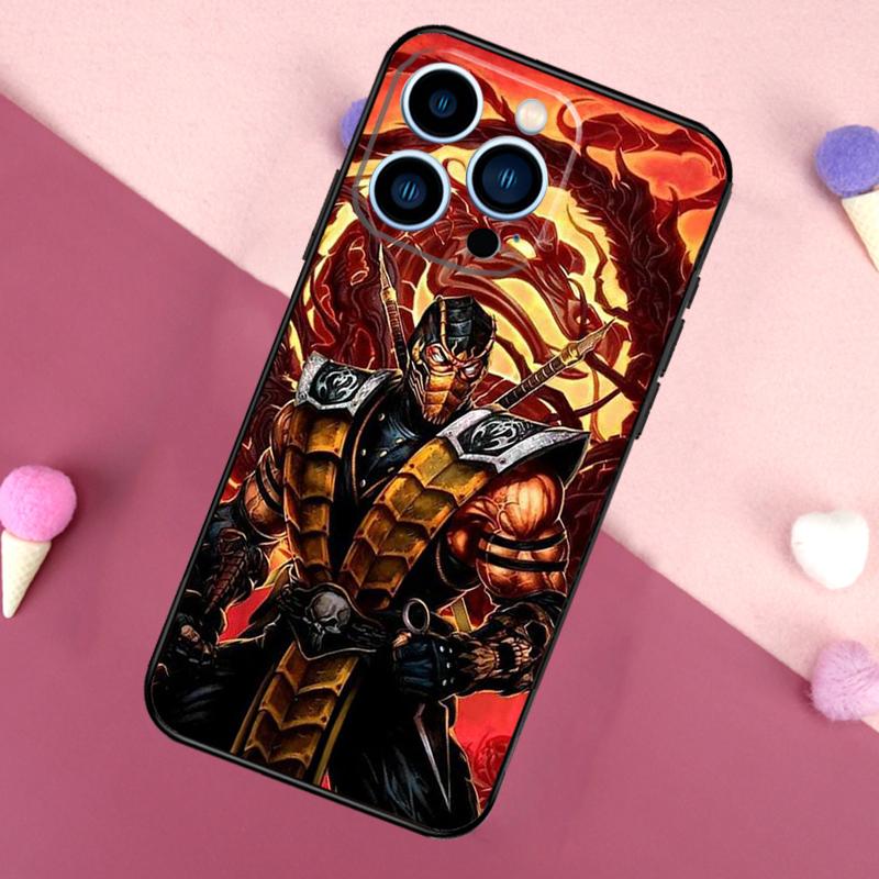 Scorpion Zero Sub Mortal Kombat Phone Case For iPhone 16 15 14 12 11 13 Pro Max Cover on iPhone 16 15 13 Mini X XS Max XR Coque