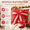 Bow Design Christmas Pillow Cover Snowflake Xmas Tree Pillowslip Sofa Pillow Cover  Holiday Cushion
