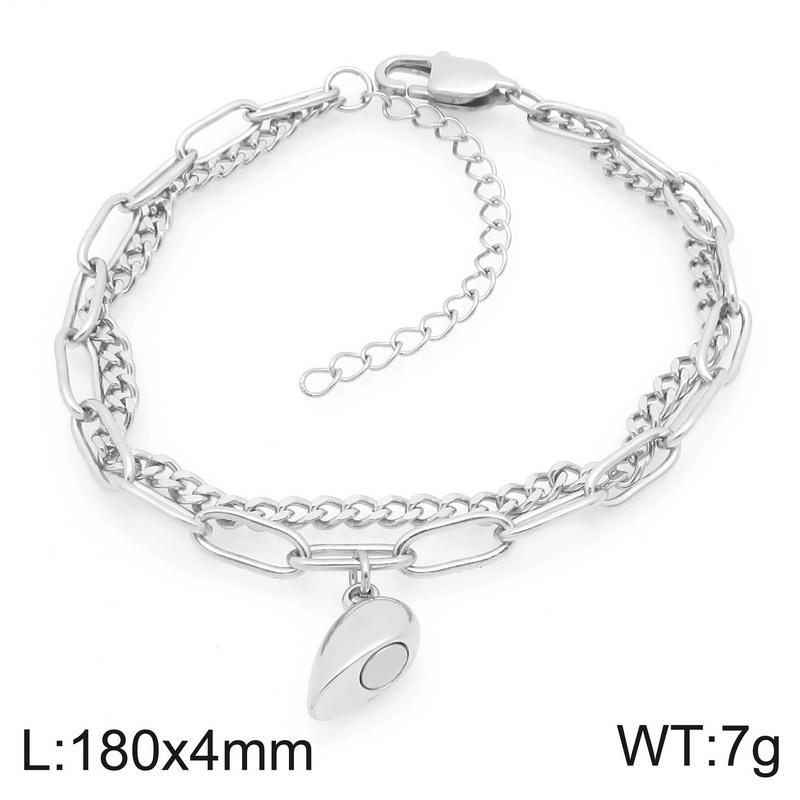 Magnetic Couple Bracelets Gold Color Lock and Key Design Stainless Steel Matching Bracelets for Boyfriend Girlfriend Valentin