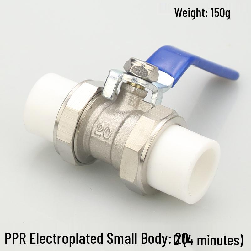 High-Temperature PPR Ball Valve: Double Union, Copper, Hot Melt, Sizes 20-75, Water Pipe & Switch