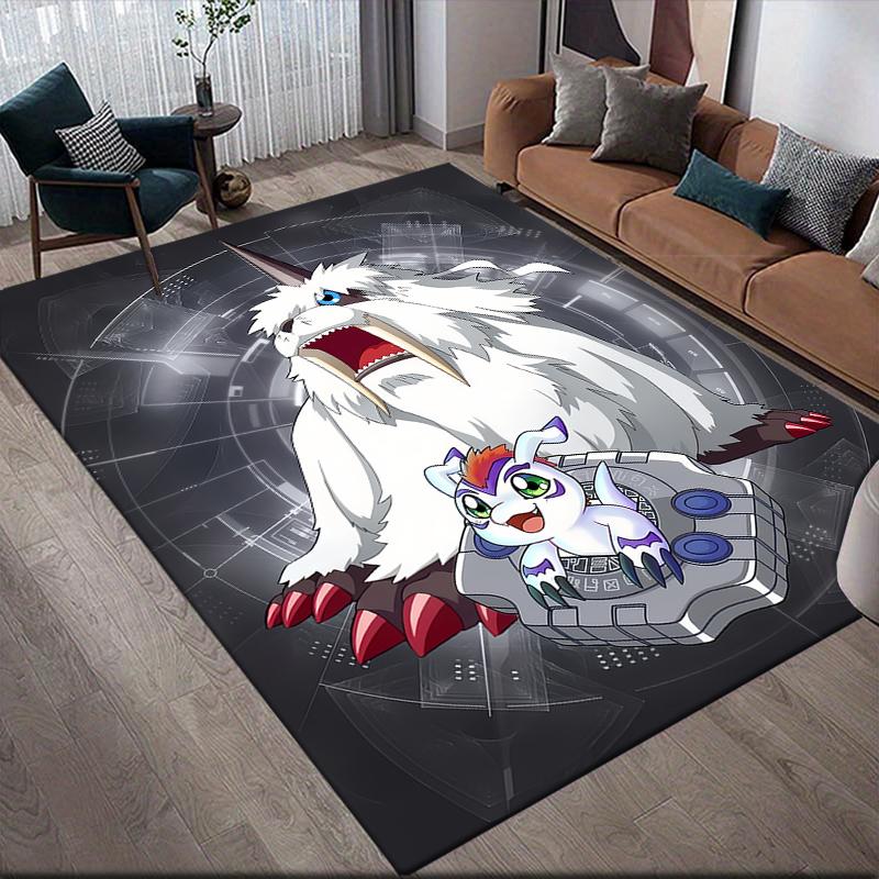 Digimon Battle Pose Area Rug, Digimon Fan Cozy Carpet, Great Gift.chl 60x90cm