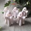 M-Modern-Ghost Statue, White Resin Garden Ghost Sculpture Halloween Decorations, Ghost Figurines For Home Room Desk Garden Yard