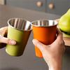 4pcs Stackable Camping Water Cup 350ml Teas Coffees Milk Beer Mug Stainless Steels Drinking Cups Outdoor Travel Cups