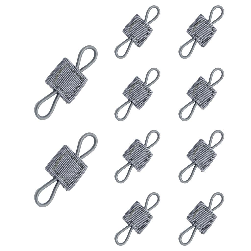 10 Pcs Tactical Gear Holder Clip Molle Webbing Retainer Elastic Binding Ribbon Buckle for Tactical Vests Backpacks