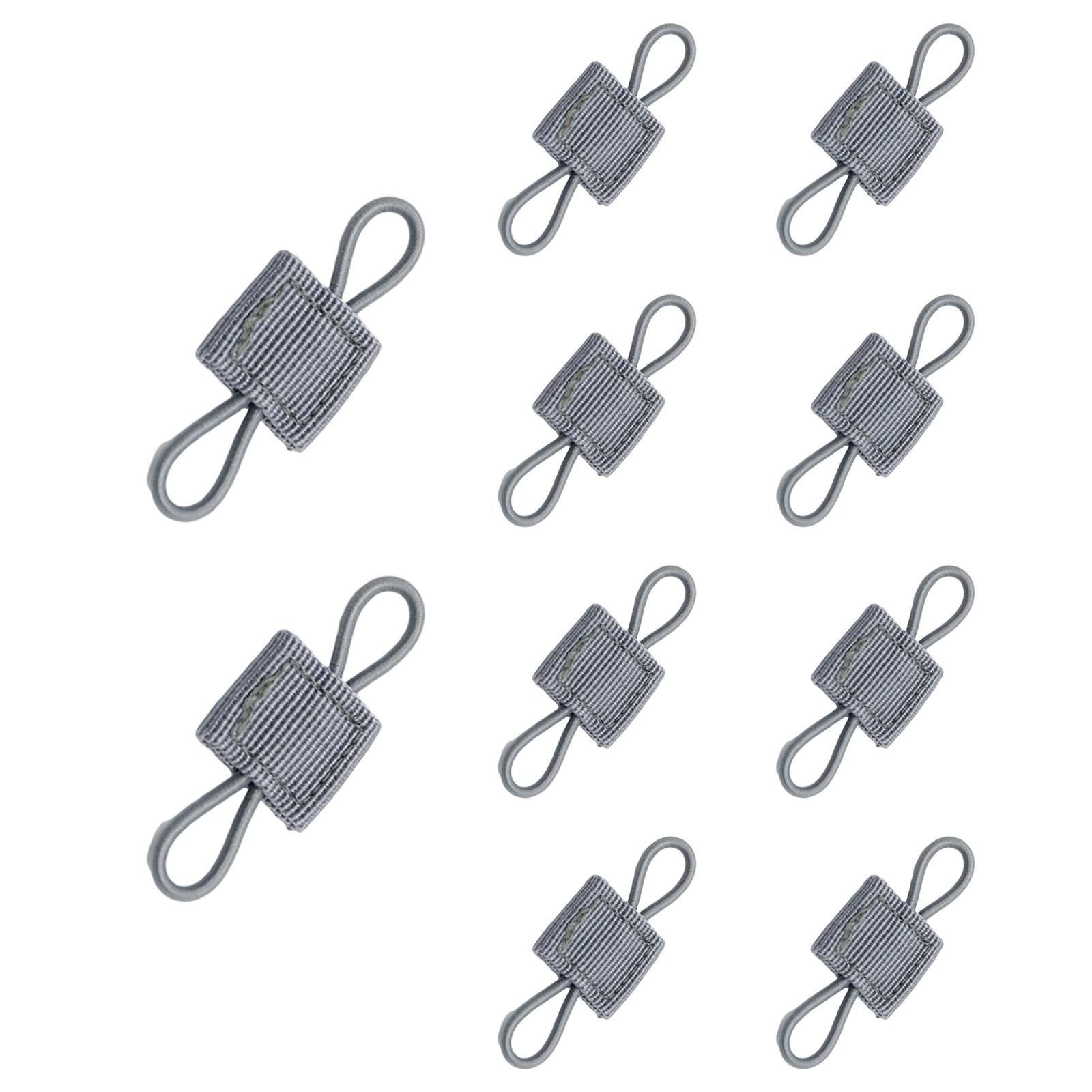 

10 шт. Тактический держатель для снаряжения, клипса, фиксатор строп Molle, эластичная лента с пряжкой для тактических жилетов, рюкзаков серый