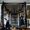 10/1pcs Halloween Black Gauze Yarn Creepy Cloth Horror House Scary Party Gothic Prop Outdoor Home Halloween Party Decor Supplies