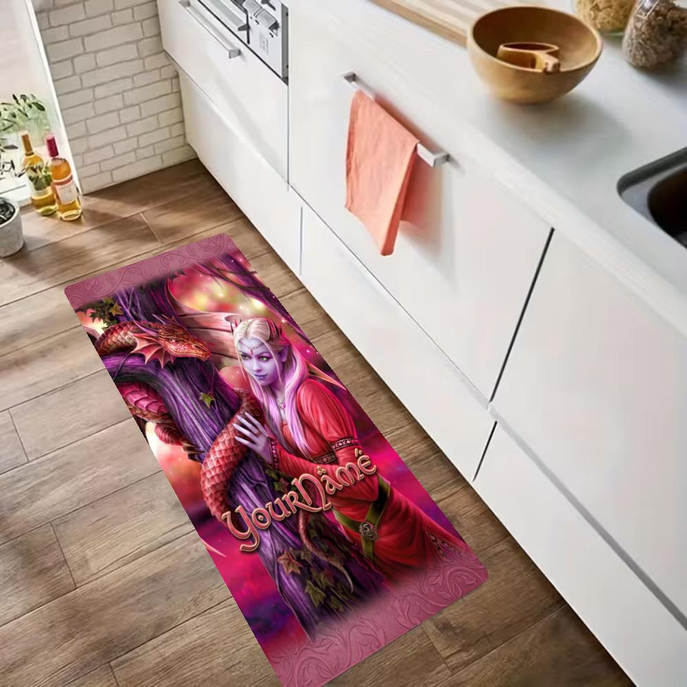 Gothic Illustrations Customize Your Name Kitchen Rug Runner Rug Laundry Mat Hallway Entryway The Best Gift Choice