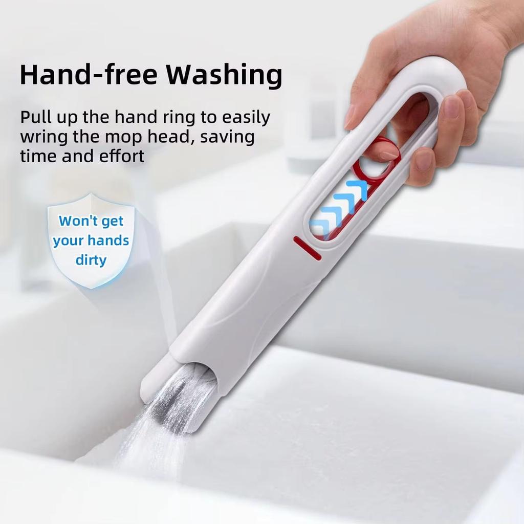 Small Mop Mini Portable Household Multifunctional Mop Hands-free Washing Toilet Bathroom Window Kitchen Table Small Mop