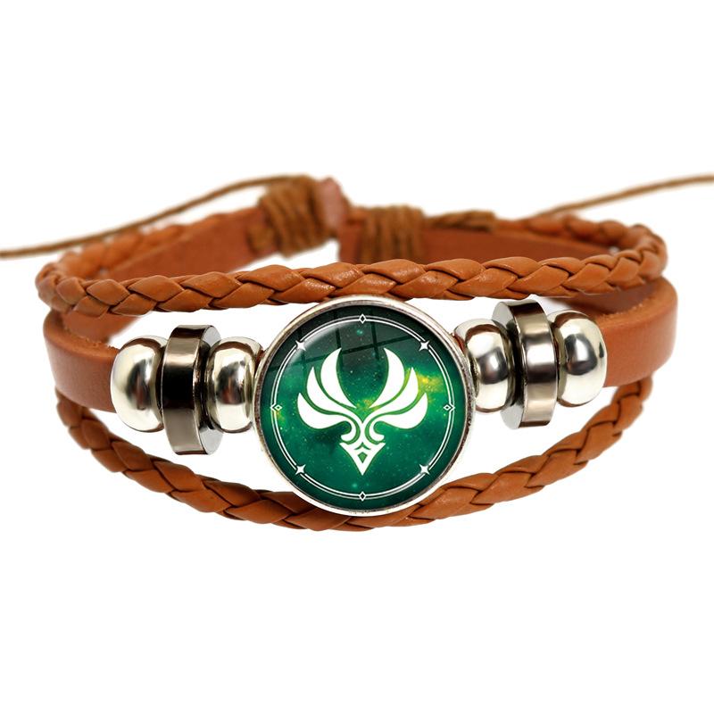 Genshin Impact Spiel Cosplay Requisite Auge Gottes Wasser Wind Donner Feuer Gestein Eis Element Lila Armband Schmuck Fans Geschenk