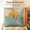 Summer Surfing Ins Art Cushion Cover Natural Linen Organic Fabric Double-Sided Printing Sofa Home Decor Gift Pillow Case