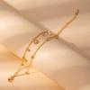 Light Luxury High-End Stainless Steel Diamond-Encrusted Bracelet, Moon Sun Love Geometry Does Not Fade Jewelry Women