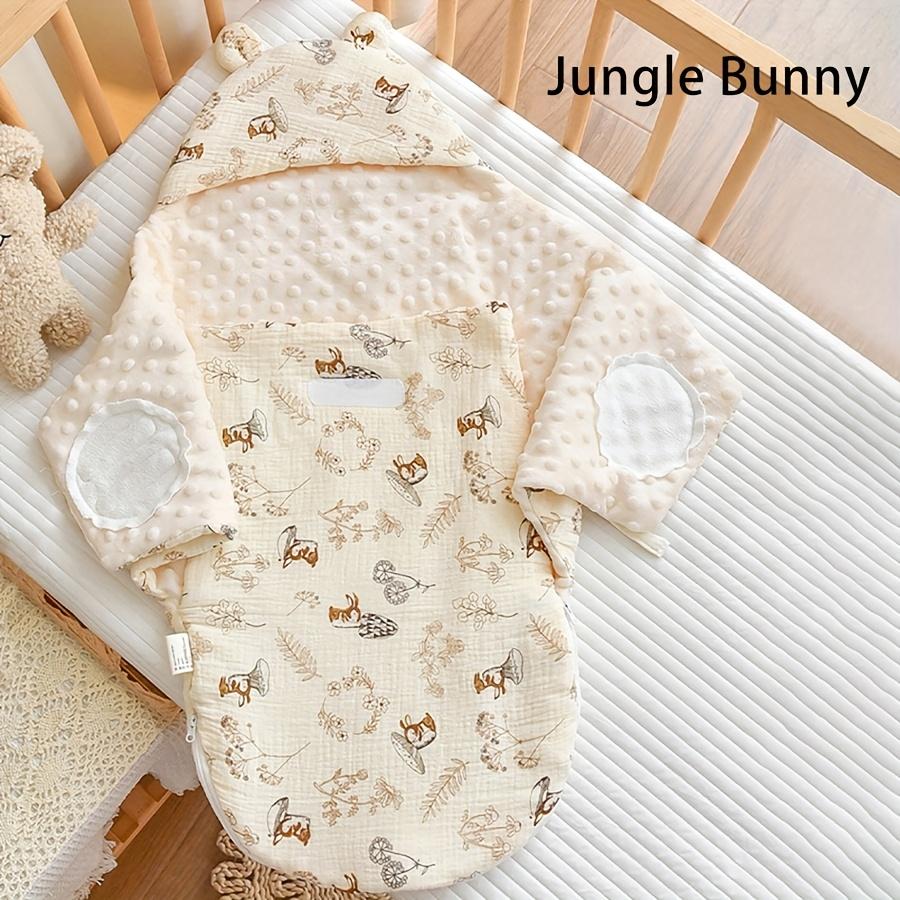 

Newborn Baby Sleeping Bag Thickened Warmth Soft Breathable Fabric Cozy Nursery Comfortable Texture Floral Print Girls Boys 80x35cm