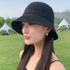 New Wide Brim Sun Hat Sunshade Hollow Sun Protection Hat Elegant Breathable Bucket Hat Women