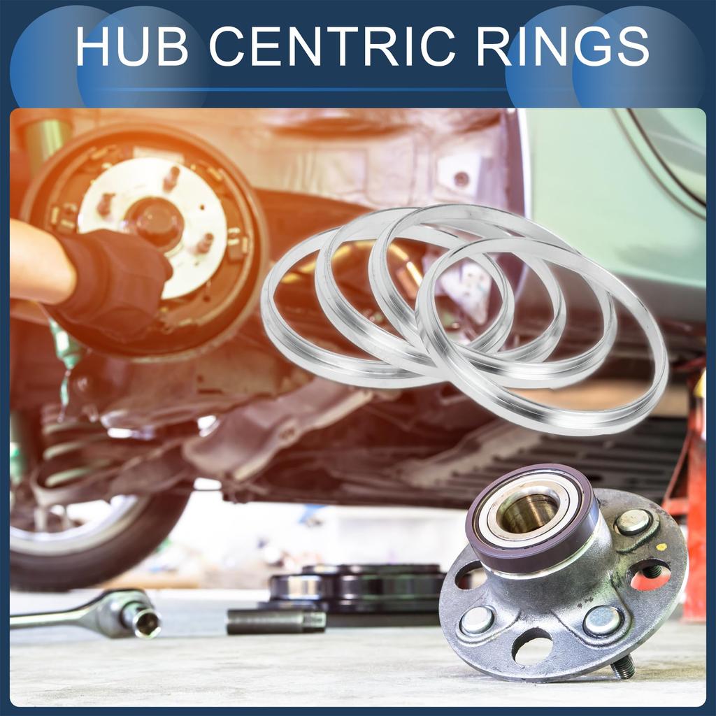 INFINAUTO Hub Centric Rings 74.1mm Inner to 82mm OD Vehicle Wheel Hub Rings Aluminum Alloy 4pcs