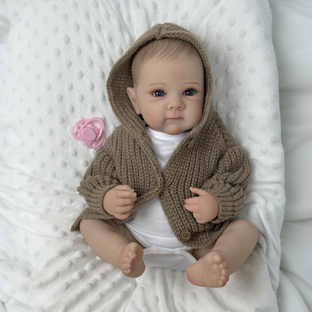 BZDOLL 19 Inch 48 CM Full Vinyl Body Reborn Baby Girl Doll Toy For Kids Handmade Fashion Birthday Gift For Child Bathe Play House Toy