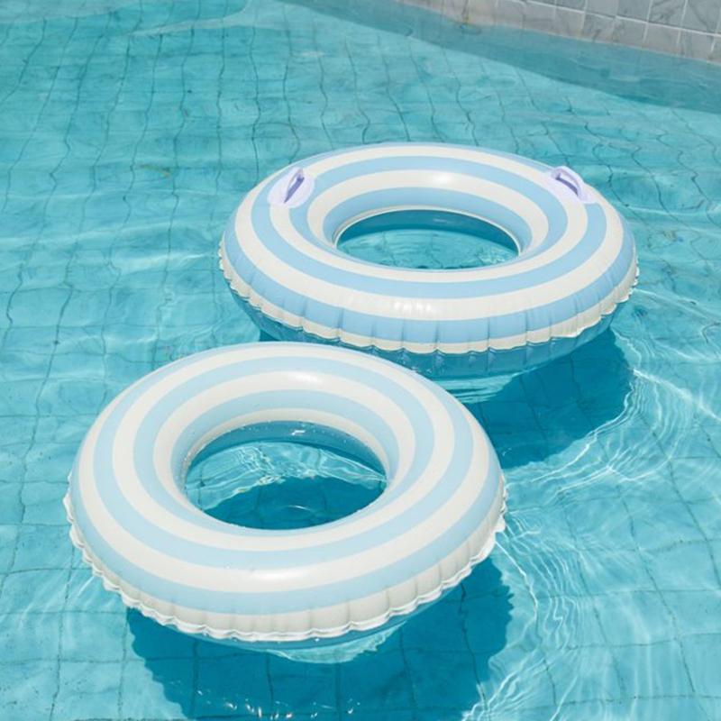 Orange Stripe Pool Float Inflatable Swim Tube Adults Swimming Float Ring Summer Water Swim Pool Floating Toys