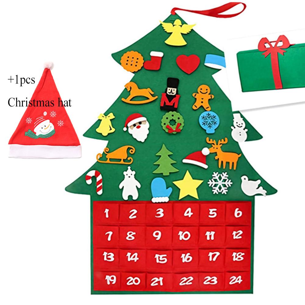 Anul Nou Craciun Decoratiuni pentru agatat pe usi de Craciun Set de brad de Craciun DIY cu ornamente pentru copii Cadouri de Craciun