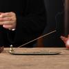 Creative Boat Shape Incense Holder Metal Old Men Fishing Incense Censer Sturdy Zen Style Aromatherapy Ornament Living Room