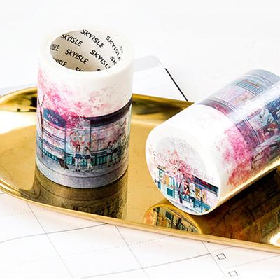 Kreatives Romantisches Kirschblüten Bild Papier Selbstklebeband DIY Dekorationswerkzeuge