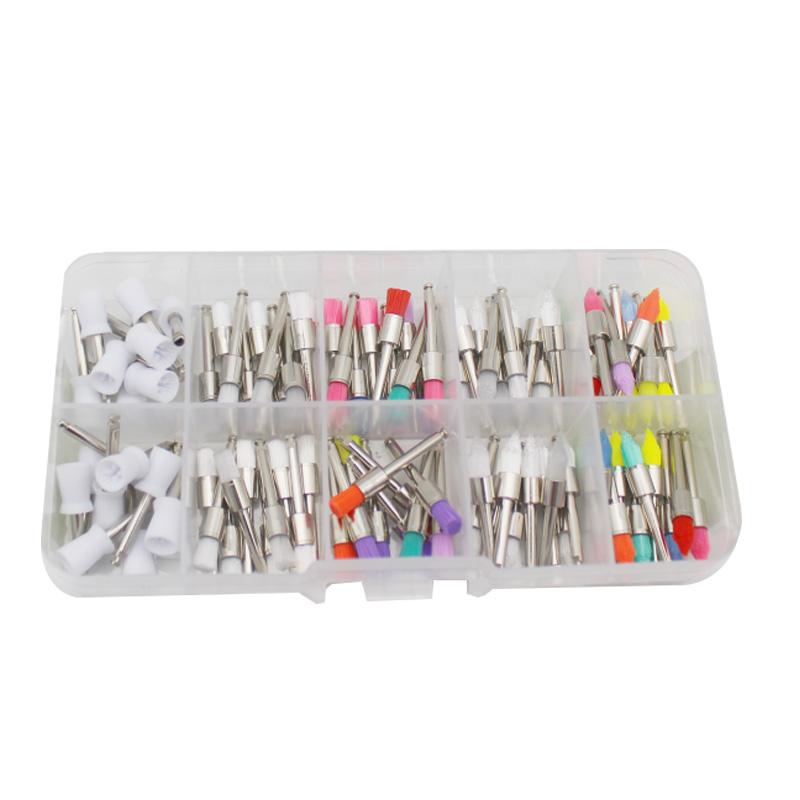 Dental Nylon Polishing Brushes Bowl Shape Colorful Dental Prophy Brush Prophylaxis Brush for Contra-Angle Handpiece