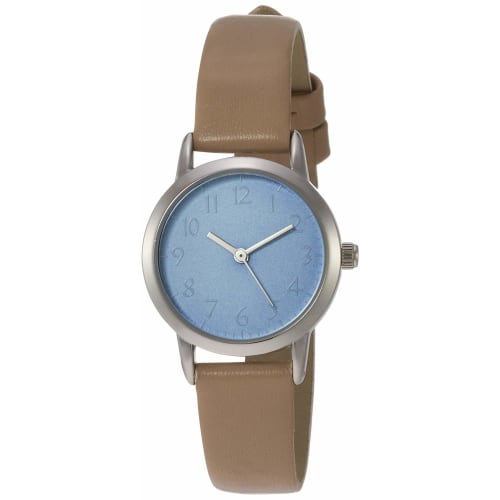 Fieldwork Analog George Watch with Leather Strap and 4-Year Battery Life, FSC133-2, Women's, Beige