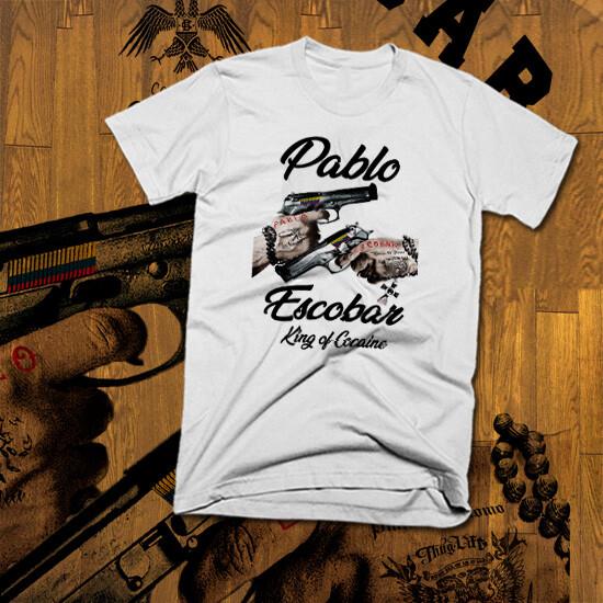 

Hip Hop t-shirt Pablo Escobar Narcos Street Hustle Boss mobbin Gangster Mob tee M