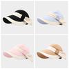 Breathable Wide Brim Sun Cap Polyester Sunscreen Empty Top Hat Women Sunshade Hat  Sport