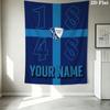 Custom Name Bochum Pattern Wall Tapestry Aesthetic Wall Hanging Printed Fabric Blanket Decorative Tapestries for Bedroom Living Room Home Decor