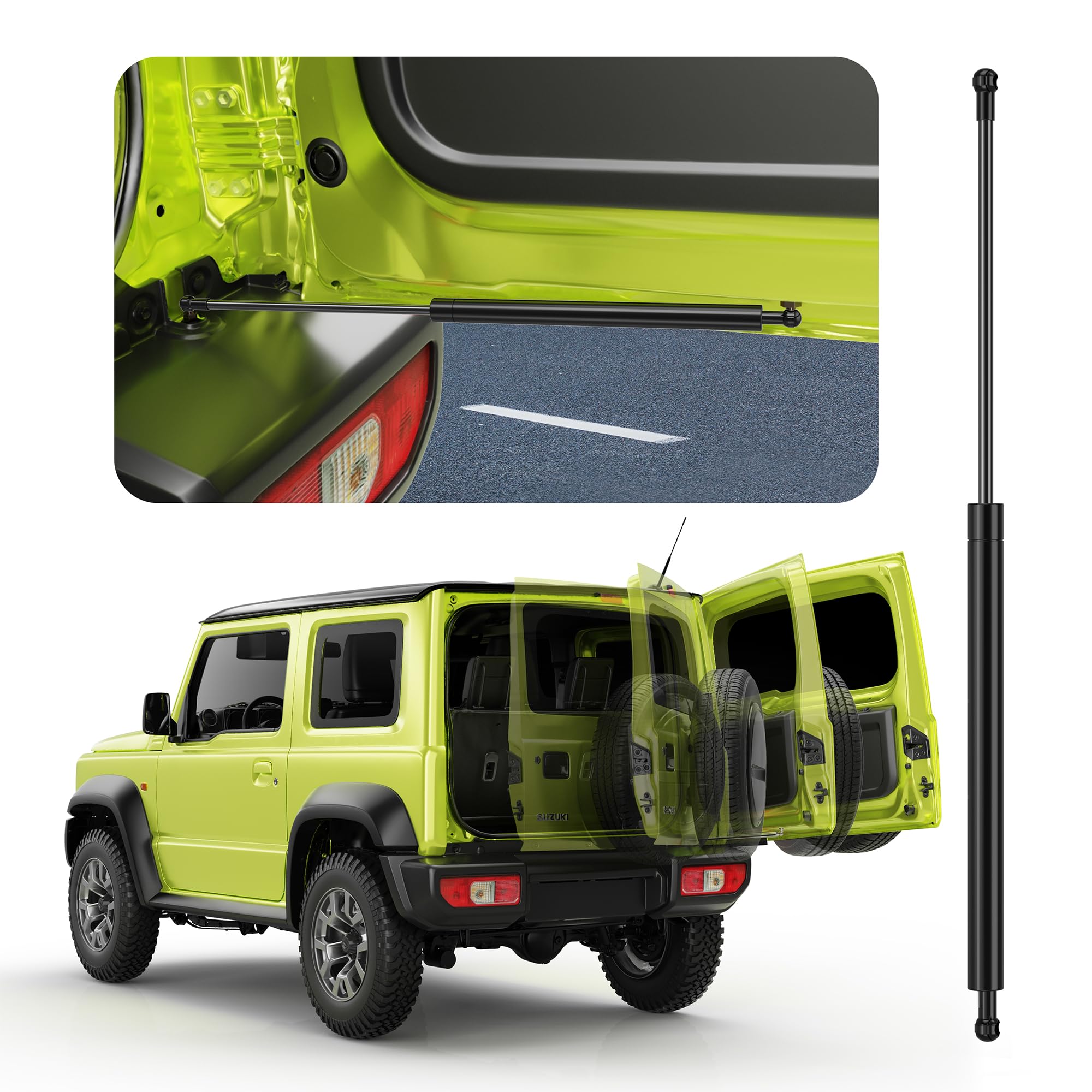 

Задний амортизатор для Suzuki Jimny Свободная остановка Jimny Jimny Свободно фиксирует дверь Удар Гидравлический Осмотр Оригинальная замена [Японский производитель] чёрный