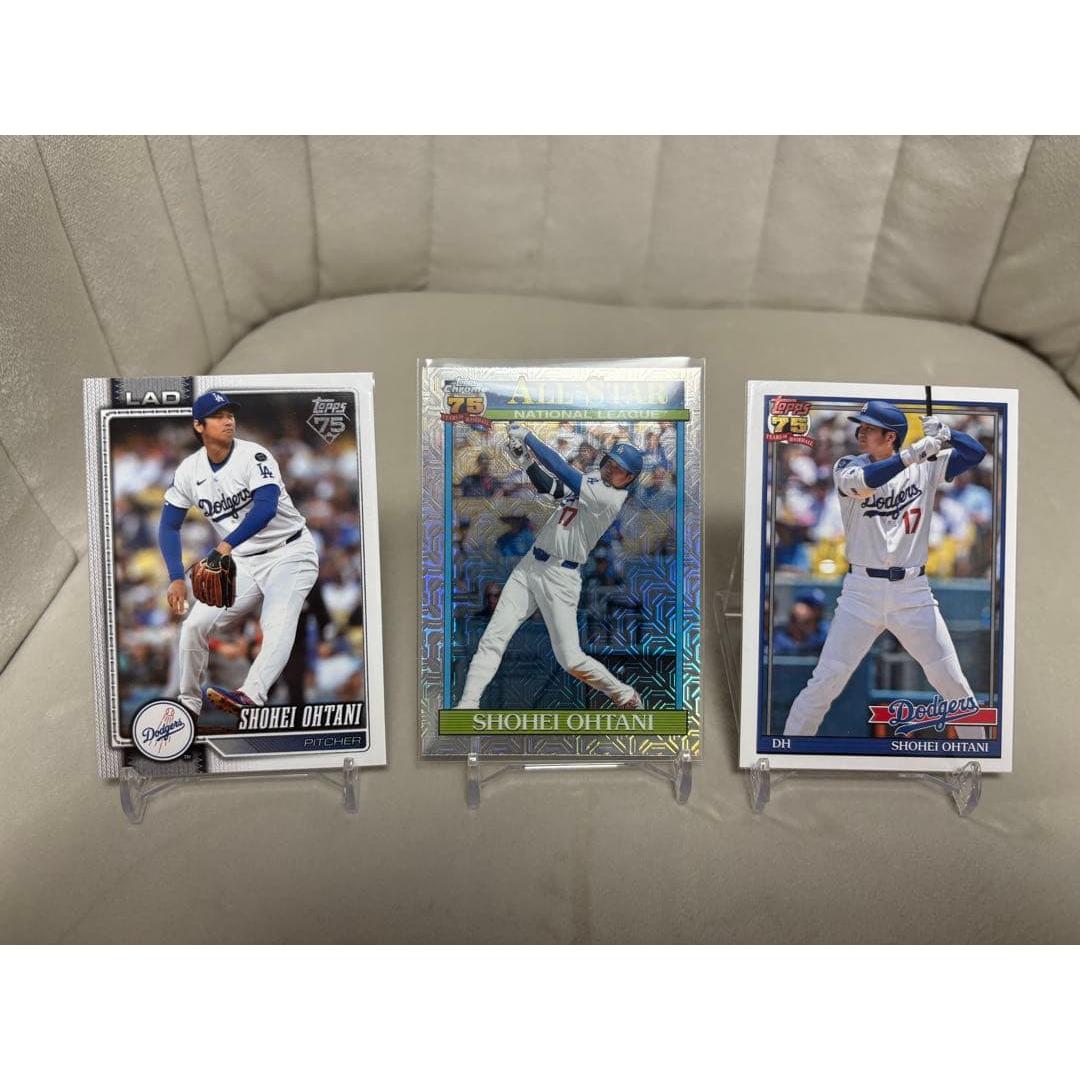 Used Shohei Otani Topps 3-piece set ALL STAR