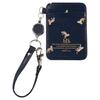 [2025] Wpc. Patterns Synthetic Leather Print Pass Case with Reel, Leopard & Tiger Navy, W168-393-204
