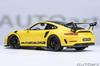 AUTOart Porsche 911 GT3 RS Weissach Package Finished Model 78178 1/18 (991.2) (Yellow/Carbon Black)