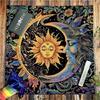 Moons and Sun Tarots Tablecloth Astrologys Witchcrafts Deck Cloth Wall Decoration