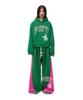 Yankoaleupeu American Rabbit Double-Pleat Sweatpants - Green/Magenta Pink
