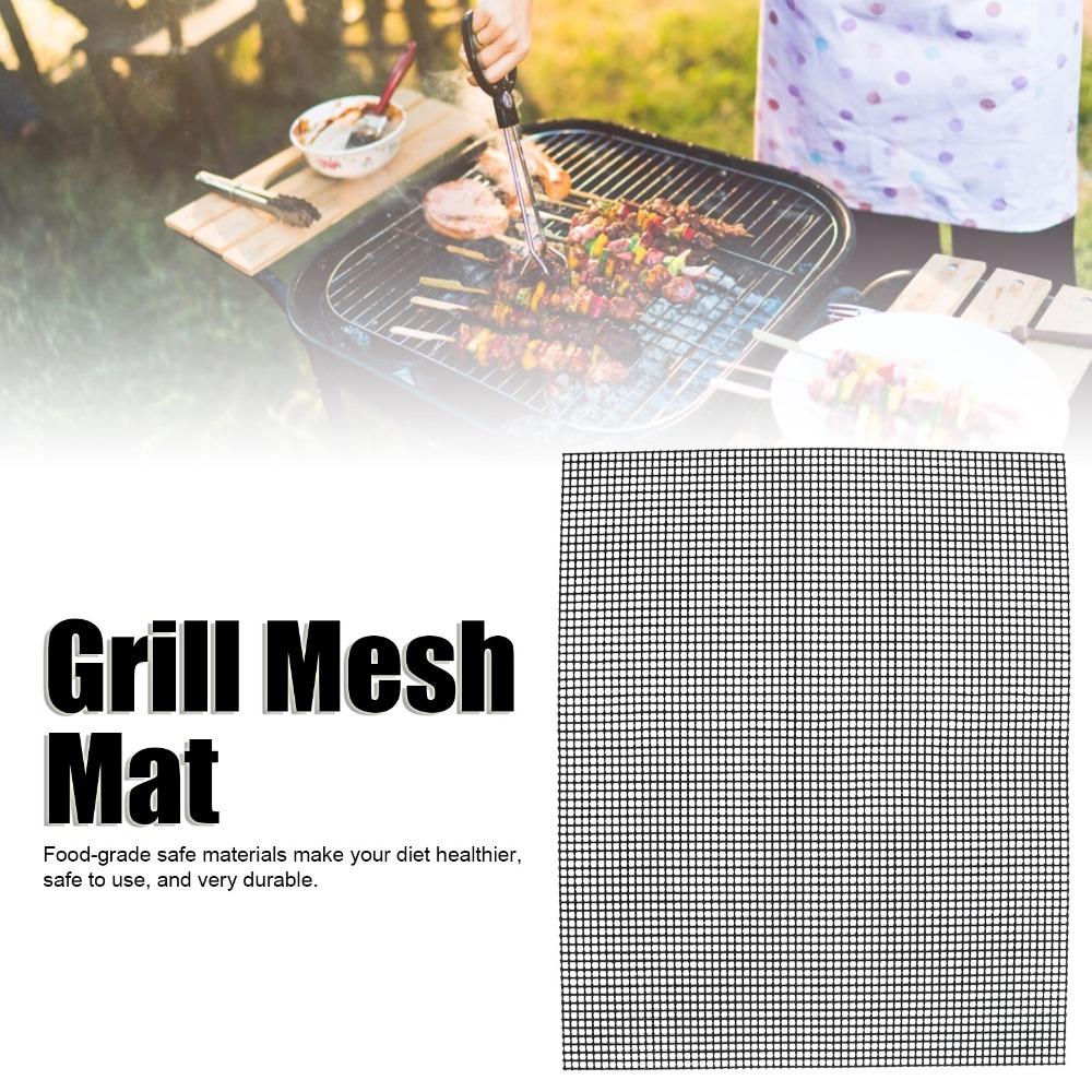 3 PCS Fiberglass Cloth Grill Mesh Mat Non-Stick Grilling Sheet Liner  Outdoor Barbecue