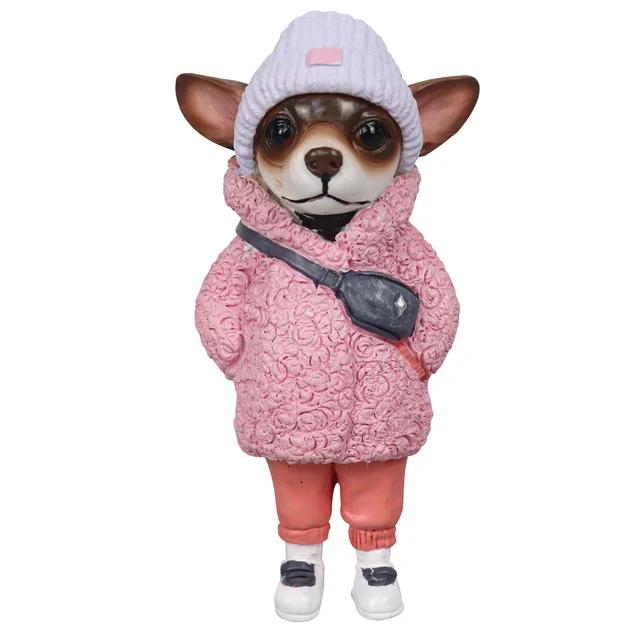 

Маленькие статуэтки собак, устойчивые к солнцу, смола, садовые безделушки, стоящие скульптуры собак, прекрасная стоящая фигурка собаки, декор для стола