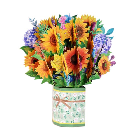 Blumenkarte Schönes Mehrfarbiges Papier Muttertag Blume 3D Karte für Mama