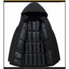 Baumwollwattierte Herren-Baumwollwattierte Kleidung, Mit Kapuze, Verdickt, Winterkleidung, Mittellang