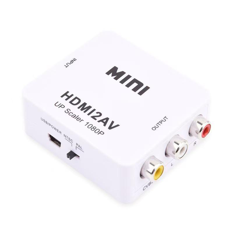 HD AV To HDMI Video Converter 1080P for Monitor, Game Console, Set-top Box, RCA Input
