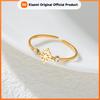 Skyrim Women Clear Zircon Witch Knot Open Ring Stainless Steel Gold Color Adjustable Rings Amulet Witchcraft Jewelry Gift