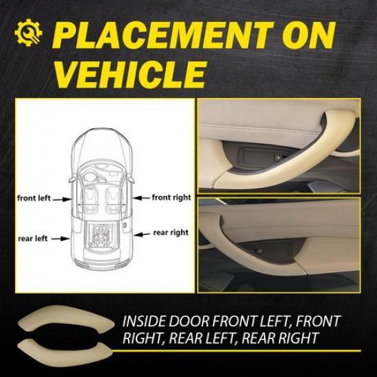 2X Beige Inner Door Pull Handle Cover Trim Fits For BMW X1 X2 F48 F49 2016-