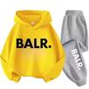 Herbst Warm New York Letter Cool Grafikdruck Kinder Langarm Hoodie + Hose Anzug 2er Set Sweatshirt Junge Mädchen Kind Sportbekleidung
