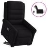 Lift-Up Reclining Armchair, Black, Upholstered In Fabric