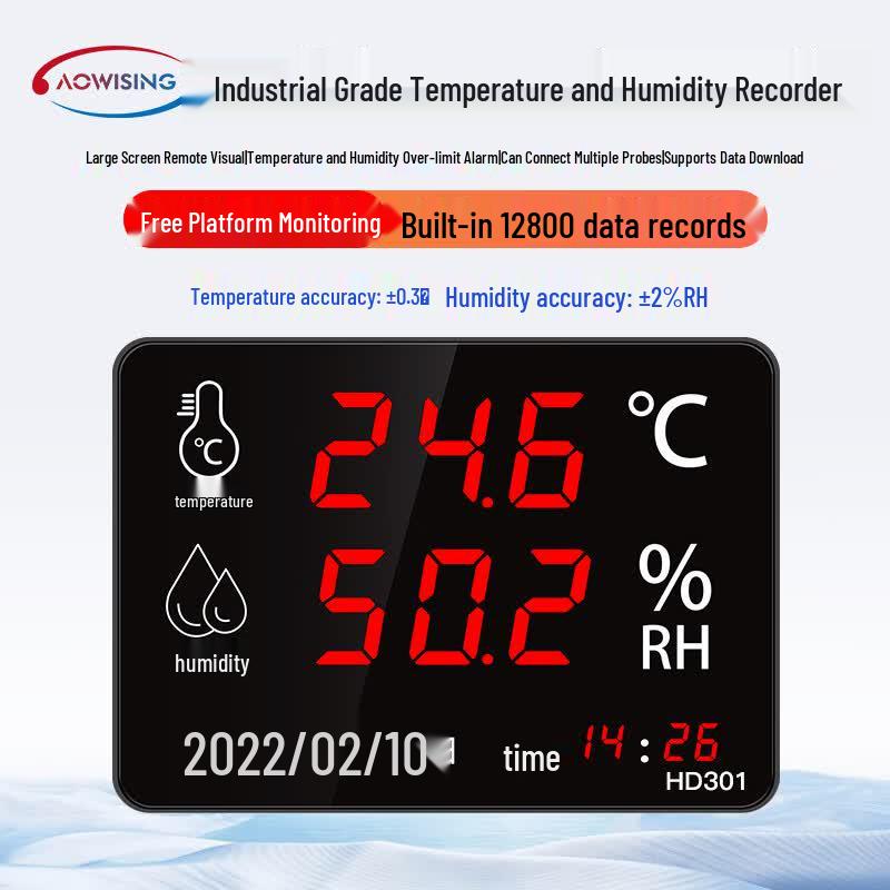 AOWISING HD301 Digital Temperature and Humidity Data Logger