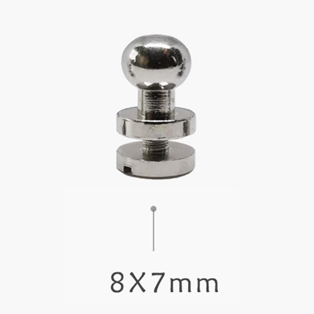 20set Brass Rivets Silver Abrasion Resistance Projects Accessories for Belt Handbags