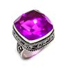 Pink Amethyst Gemstone Handmade 925 Sterling Silver Jewelry Ring Size 8 i5e26