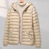 Womens Short Down Jacket 90% Duck Warm Winter Coat Hooded Regular Fit Commuter Style